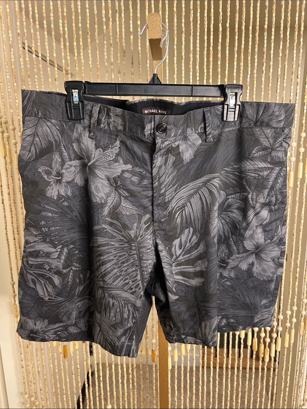 Michael Kors Men's Gray Tropical Print Shorts